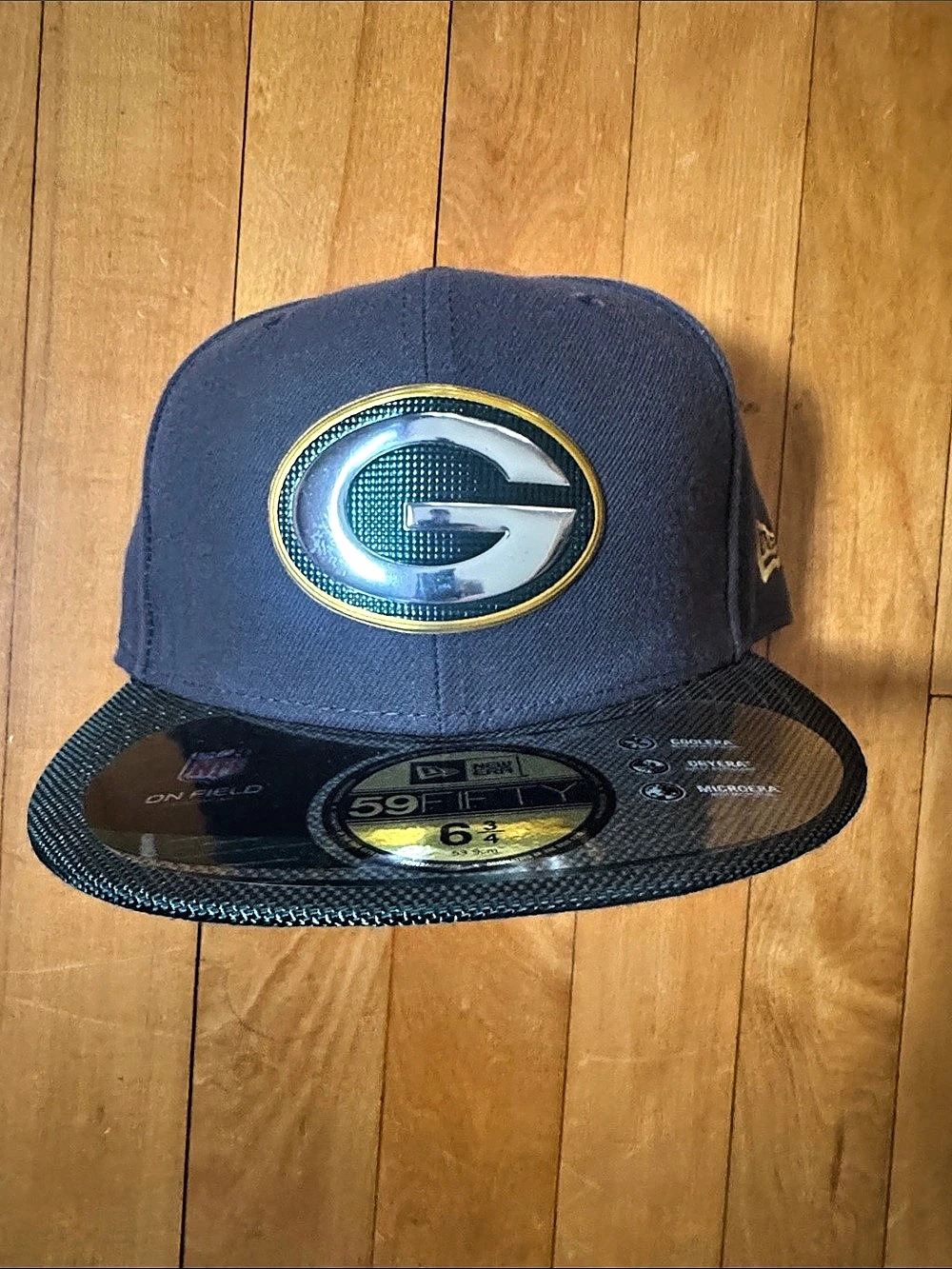 New Era Green Bay Packers Gold Collection On Field 59FIFTY Fitted Hat boys 6 3/